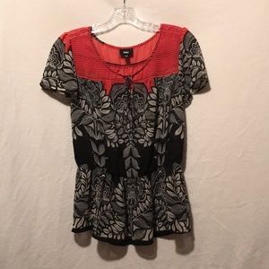 Retro Inspired Semi - Sheer Blouse.